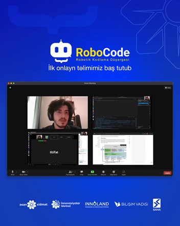 "RoboCode" robotik kodlama düşərgəsinin ilk onlayn təlimi baş tutub